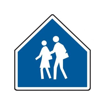 PEDESTRIAN SIGNS 30 In  X 30 In  FRW332RA